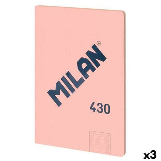 Milan notitieboekje serie 1918 roze a4 48 lakens (3 stuks)