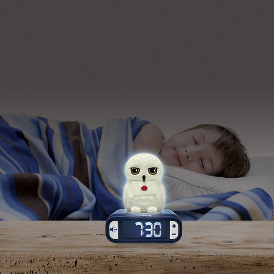 Lexibook hedwig nachtlampje wekker met geluiden