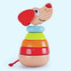 Hape stapelhond pepe - houten stapeltoren met geluid voor baby vanaf 12 maanden