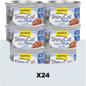 Gimcat 24 x 70 g - shinycat filets in broth tonijn