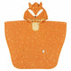 Trixie poncho - mr. fox - 100% biologisch katoen - badcape kind met capuchon - met leuke details