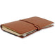 Peter pauper notitieboek - voyager - leder cover - nutmeg - met koordsluiting - 12x20 cm