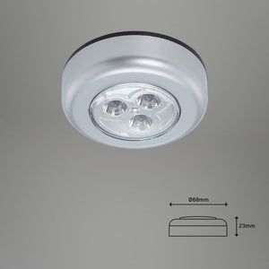 B.k.licht briloner - set van 5 kastverlichting - onderbouwlampen - op batterijen - zelfklevend - nachtlampje - kastlampen - ø6.8cm