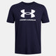 Under armour ua sportstyle logo update ss-blu heren sportshirt - academy - wit