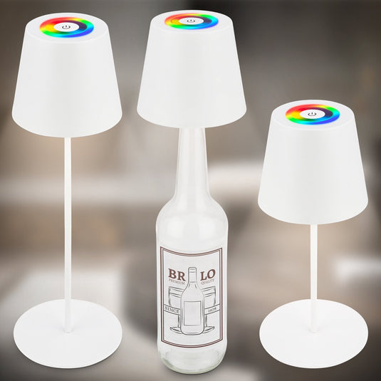 Briloner calida - oplaadbare tafellamp - dimbaar - voor binnen en buiten - 3 in 1 - rgbw - ip44 - snoerloze - in hoogte verstelbaar - 36 x ø 10,5 cm - wit