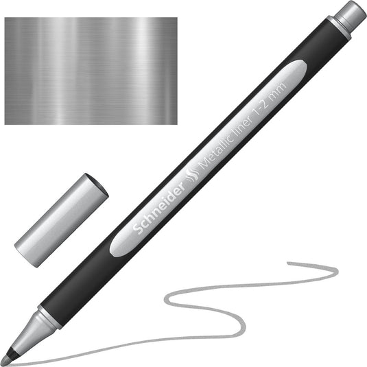 Schneider schrijfwaren schneider metallic liner - paint-it 020 - 1-2mm - zilver metallic - s-ml02001007
