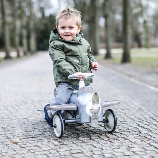 Baghera loopauto - vliegtuig - 75x25x45cm - verover de baan in stijl - 1 jaar