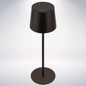 B.k.licht briloner suta - led tafellamp oplaadbaar – dimbaar – draadloos – 33cm hoog – ip44 – voor binnen buiten – op batterij – zwart