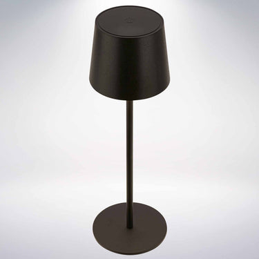 B.k.licht briloner suta - led tafellamp oplaadbaar – dimbaar – draadloos – 33cm hoog – ip44 – voor binnen buiten – op batterij – zwart