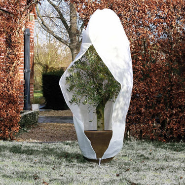 Nature - winterhoes - 300 x ø250cm - wit - afdekhoes - met rits