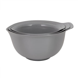 Kitchenaid beslagkommen, set van 3 stuks, met schenktuit, 2.4 l, 3.3 l, 4.3 l, kunststof, nestbaar, grijs -