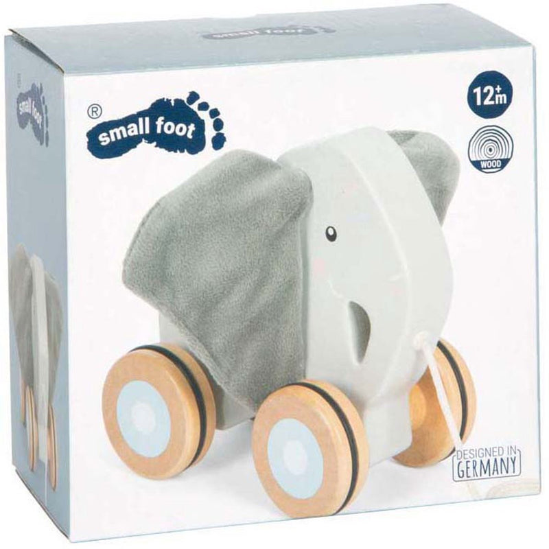 Afbeelding laden in galerijviewer, Small foot - houten trekolifant met knisperende oren
