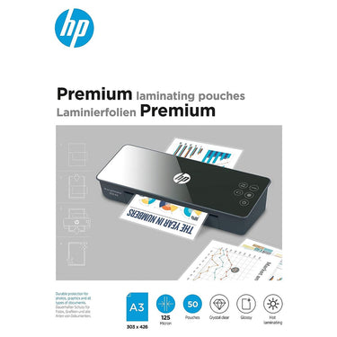 Hp 9127 premium lamineerfolies a3 - lamineerhoezen voor warm lamineren - glanzend - 125 micron - 50 stuks
