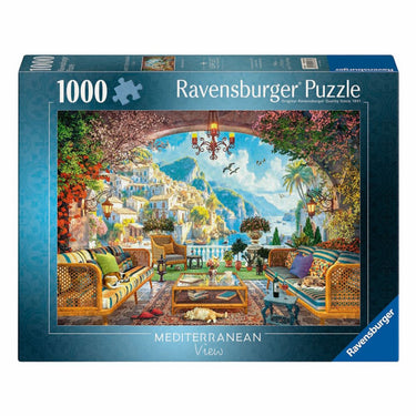 Ravensburger puzzel mediterranean terrace view - legpuzzel - stukjes