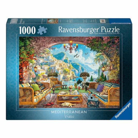 Ravensburger puzzel mediterranean terrace view - legpuzzel - stukjes