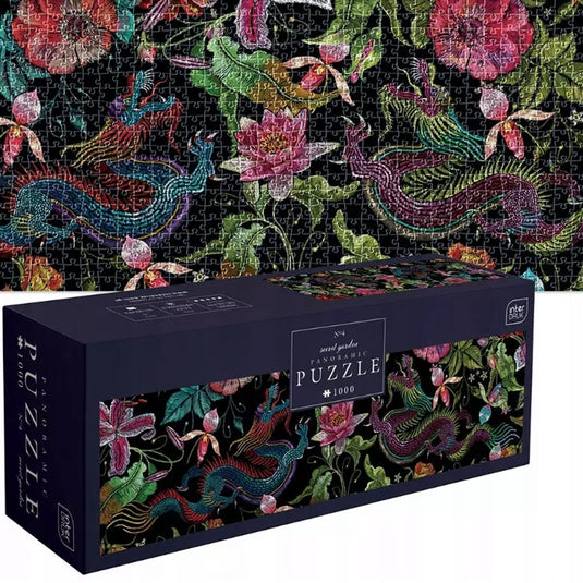 Geronimo games puzzle - 1000 stukjes - interdruk panoramische puzzel - secret garden bloemen -