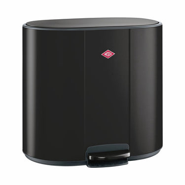 Wesco multicollector 3 prullenbak afvalscheiding (1x25 liter, 2x12 liter) | 49 liter | metaal - matzwart | pedaalemmer met soft close en geurfilter