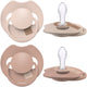 Difrax lovi fopspeen dynamisch - prime - 0 tot 6 maanden - beige - 2 stuks
