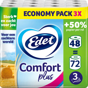 Edet comfort plus toiletpapier 3 laags 48 stuks