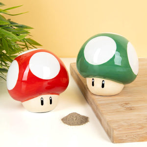 Paladone super mario mushroom salt pepper – officieel gelicentieerde nintendo keramische strooierset-