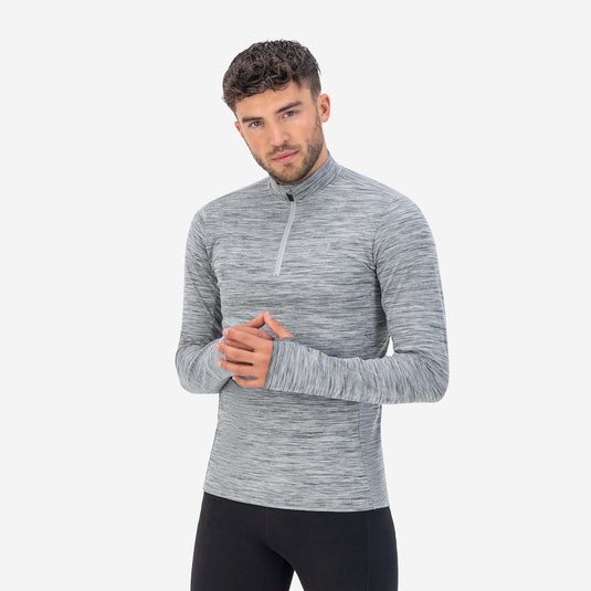 Rogelli core heren hardloopshirt - lange mouw - duimgat - grijs