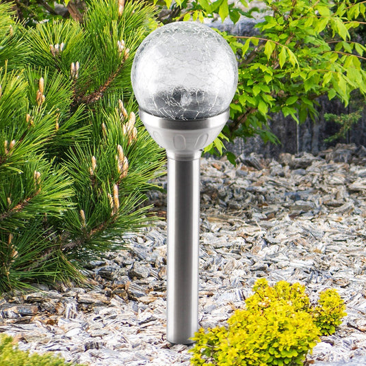 Grundig solar tuinlamp - glazen bol - op zonne-energie - 25 cm - tuinverlichting