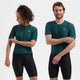 Rogelli florida trisuit met korte mouwen - triatlonpak voor dames en heren - ademend, sneldrogend - zwart teal - maat 2xl