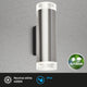 Briloner - led buitenlamp - metaal - tuinverlichting met 2x gu10 - 4.7 watt - warm wit licht - roestvrij staal