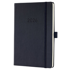 Sigel weekagenda 2026 conceptum - formaat a5 - met extra notitieruimte - zwart - hardcover - si-c2614
