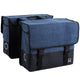 Willex dubbele fietstas - canvas - reflectie - 48 liter - universele bevestiging - blauw matzwart