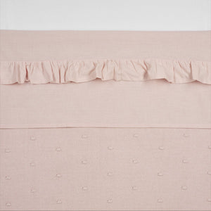 Meyco baby ruffle wieglaken - soft pink - 75x100cm - 0.3 tog