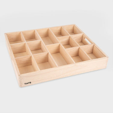 Tickit ® houten sorteren dienblad - 14-compartimenten
