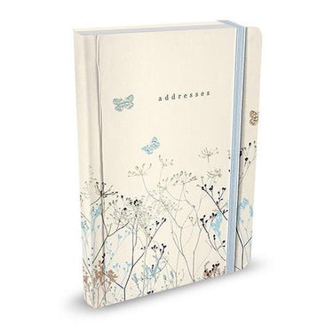 Peter pauper adressbook - butterflies - met elastieksluiting - 11x15 cm