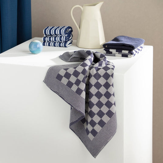 Ddddd - barbeque - 6x keukendoek - set van 6 stuks - keukenhanddoeken - 50x55cm - blauw