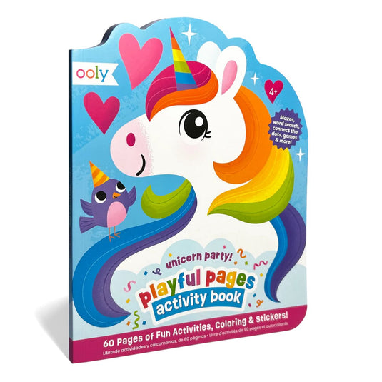 Ooly - playful pages - kleurbare stickerboek - unicorn party!