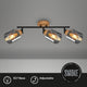 Briloner - hema - plafondlamp, plafondlamp, lamp, rookglas, draaibaar, woonkamerlamp, slaapkamerlamp, keukenlamp, zwart-hout