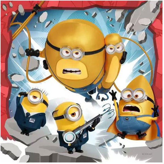 Ravensburger puzzel despicable me 4 - drie puzzels - 49 stukjes - kinderpuzzel