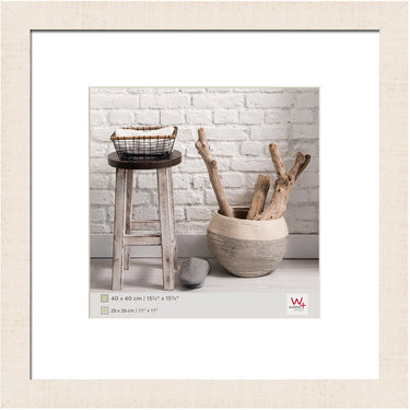 Walther home - houten lijst - fotoformaat 40x40 cm - crème wit