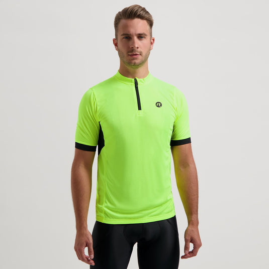 Rogelli core fietsshirt heren - korte mouwen - zwart fluorgeel - xl