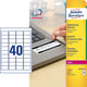 Avery l6145-20 printeretiket