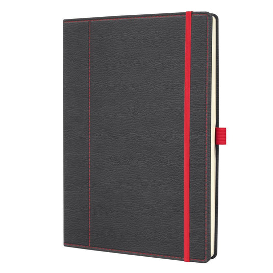 Sigel notitieboek - conceptum - a4 - 194 pagina's - 80 grams - dots - grijs rood - si-co694