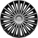 Gorecki carpoint wieldoppenset dakota 16 inch zilver zwart 4 stuks