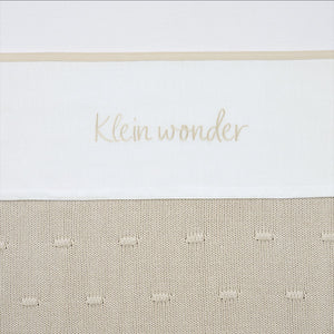 Meyco baby klein wonder wieglaken - soft sand - 75x100cm - 0.3 tog