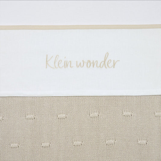 Meyco baby klein wonder wieglaken - soft sand - 75x100cm - 0.3 tog