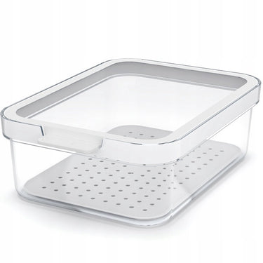 Rotho cauma koelkastorganizer 18.4x13.6x6.2 cm 1.2l wit transparant