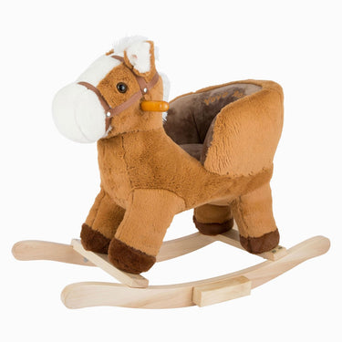 Small foot - houten schommelpaard bruin met zitje en geluid