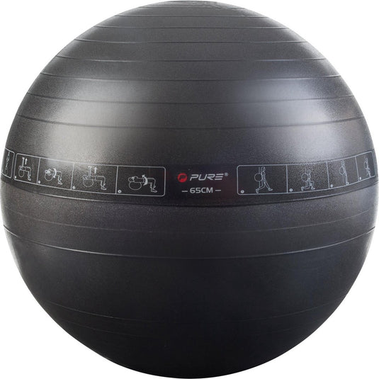 Pure2improve - fitnessbal - met oefeningen - 65 cm - inclusief handpomp