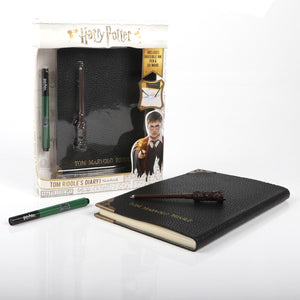 Wow! wizarding world - tom riddle's dagboek - notitieboek, pen fakkel