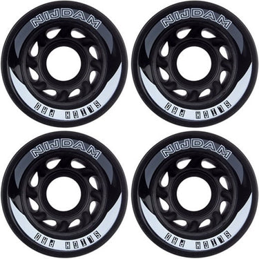 Nijdam wielen voor rolschaatsen - 58 x 39 mm - zwart