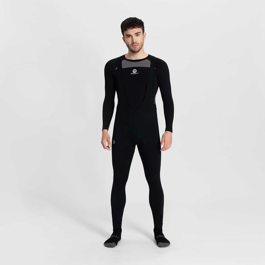 Rogelli core lange fietsbroek heren - zeem en bretels - zwart - xl